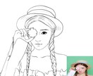 一色の線画似顔絵描ます お写真を元に似顔絵イラストをお描きします！ イメージ3