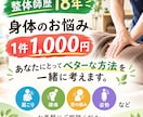 整体師歴18年が身体の悩みに答えます 「知識だけではない、実体験から身体の悩みに答えます」 イメージ1