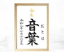 翌日発送可☆万博展示書道家が命名書を代筆いたします 【A4サイズ】お名前＋生年月日のシンプルな命名書 イメージ1