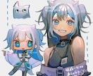 バストアップ1体+ミニキャラ1体を描きます 鮮やかな色調の厚塗りイラストを制作します イメージ4