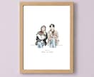 ほっこりと優しい水彩風似顔絵作成します 誕生日・還暦・古希・記念日などにイラストを送りませんか イメージ5