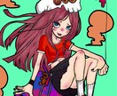 アイコンにも使いやすいポップなイラストかきます ビビットな色彩の女の子のイラストをかきます イメージ1