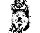 書家が墨絵イラスト・アイコンを制作します Tシャツ・ステッカー・SNSアイコンにも対応｜商用利用OK イメージ1
