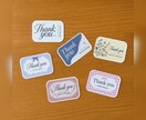 店名入りセミオーダー【ラベルシール】印刷発送します ショップ名入りThank youシールを84枚お届け イメージ3