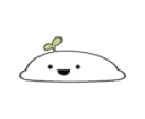 シンプルゆるかわアイコン素材8点セット販売します すぐ使える完成品♪ゆるかわ謎生物キャラの表情別8点セット イメージ7