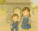 絵本風の似顔絵を描きます ふんわり優しいタッチで家族の思い出をカタチに イメージ2