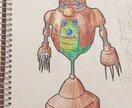 ロボットの絵を描きます 手描きの味わいあるロボット絵をお届け イメージ3