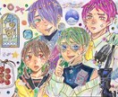 シールコラージュのアナログイラストをお描きします アナログでしか出せない特別な煌めきをご提供します✩ イメージ4