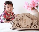 花の形をした木製木札の雛人形を作ります 真ん中に木札のある珍しいひな人形 イメージ6