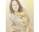 写真からデッサン風似顔絵(人物/ペット)を描きます リアルな鉛筆画・パステル着色・写真組み合わせ・原画郵送 イメージ5