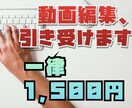 YouTube 他、各種動画の編集引き受けます 動画編集をした事がない方、編集する時間がない方にオススメ！ イメージ1
