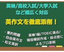 英検や入試に対応した英作文を徹底添削します 教育業界トップ講師があなたの英作文をプロ目線で添削！ イメージ1