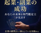 起業・副業の成功。あなたの未来を専門鑑定士が見ます 企業の顧問占い師もしている実績ある私が鑑定します イメージ1