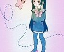 やさしいツートンカラーイラスト描きます 人物1人または動物1匹｜配色指定・おまかせOK イメージ4