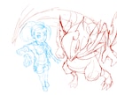 圧倒的手描き感！！目を引くキャラクター描きます 手描き感のあるキャラクターを描かせていただきます。版権も可！ イメージ10