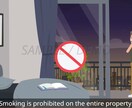 民泊の重要ルールアニメ動画(英語)を提供します ゲストに守ってほしい3ルールを1分で伝えます イメージ4
