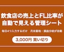 飲食店の売上とFL比率が見える管理シートを渡します 毎日4つ入力するだけ。月末着地と損益分岐が自動で出ます イメージ1
