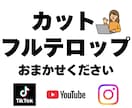 YouTubeなどのカット＋フルテロップ編集します 読みやすさ重視！丁寧なフルテロップでお返しします イメージ1
