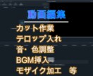 カット、テロップ入れ致します どんな種類の動画でも承ります。 イメージ1