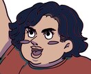 人物の似顔絵を作成します ポップで可愛らしい絵柄であなたを描きます！ イメージ1