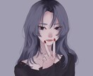 ダークでマットな世界観の素敵なイラスト描きます 他の人と一味も二味も違う素敵なアイコンでSNS映えさせよう！ イメージ1