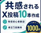 あなたの体験を共感されるX投稿10本に変えます 投稿ネタに悩む方をサポートします イメージ1