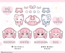 もちもち！シール風／ちびキャラ／ミニキャラ描きます 動画や配信、グッズ映え◎シール紙やネップリにもおすすめ！ イメージ3