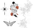 タトゥーデザイン作ります タトゥーアーティストが描く＊繊細ラインのオリジナルデザイン イメージ6