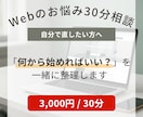 Webのお悩みを30分で一緒に整理します Webの困りごとを一緒に整理し、次の一歩を考えます イメージ1