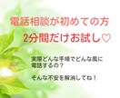 ココナラに電話相談が初めての方♪2分お試しできます とにかく電話が不安、どんな感じ？・・・だったらお試し2分間！ イメージ1