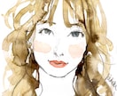 豊かな滲み表現で似顔絵を透明水彩画で描きます 原画納品。記念日やプレゼントに！2L判のみ額縁付 イメージ3