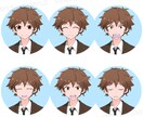 男性にオススメ♪アイコン表情4点セット描きます ビジネス副業に！SNSアイコンやブログ・YouTubeなどに イメージ8