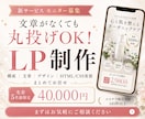 先着5名様限定・モニター価格でLPを制作します 構成・文章・デザインおまかせでOK！先着5名様40,000円 イメージ1