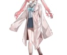 等身＋SDセットの女の子の立ち絵販売してます ツインテール、巻き髪、女子高生、ピンク髪 イメージ5