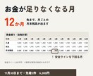 資金繰り表を12か月分、入金条件どおりに作ります 足りなくなる月が一目で。銀行向けの表つき6,000円 イメージ1