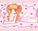 ガーリーレトロかわいい女の子のイラストを書きます LINE、X、Instagram、Youtubeに！ イメージ6