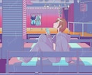 ポップ/チルい系/エモ系な可愛いイラスト描きます 可愛い女の子のイラスト★アイドルT制作実績あり イメージ2