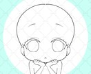 きゅるんポーズの女の子アイコンを制作します 自作のテンプレを使用し、あなたのオリジナルキャラを描きます イメージ2