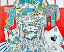昔風のような個性的な絵を描きます アナログならではの絵をここに!観賞用の原画やデータなど! イメージ1