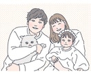 シンプルでおしゃれな似顔絵イラストをお描きします インテリアに馴染むイラストを高画質データでお届けします イメージ9