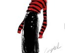 ファッション、女性向けイラスト描きます 雑誌、メディアイラストレーター お洒落イラストお描きします。 イメージ2