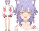 プロ品質な作画のVtuberモデル制作承ります 表情差分6種まで無償、トラッキングアプリ設定マニュアル付き イメージ4