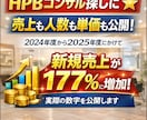 HPBコンサル探しに☆売上も人数も単価も公開します コンサルを受けて新規売上が前年比177％を達成したサロンです イメージ1