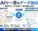 AIでPDFを精密読解！指定形式でデータ化します PDFを精密データ化。AIによる表記ゆれのない正確な情報抽出 イメージ1