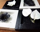 送料込：造花や段ボールのコラージュパネル作ります インパクトのある一点もののアートパネルはいかがですか？ イメージ3