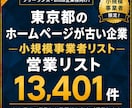 HPが古い小規模事業者の営業リスト提供します 【法人営業・BtoB】営業リスト13401件 イメージ1