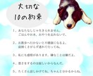ペットとの“大切な10の約束”を画像入りで作ります 忘れないで大切なこと、ペットにはあなたしかいないこと。 イメージ1