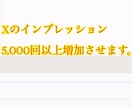 Xのインプレッションを5000回以上増加させます Xのインプレッション増加させます 安心！安全な格安サービス！ イメージ1