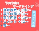 YouTubeご希望の組み合わせで拡散致します 何がどのぐらいかお問合せ頂ければあなたのご希望を実現します。 イメージ1