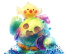 優しいふわふわした絵柄のアイコンを作成致します きらきらふわふわした可愛いアイコンを制作します！ イメージ1